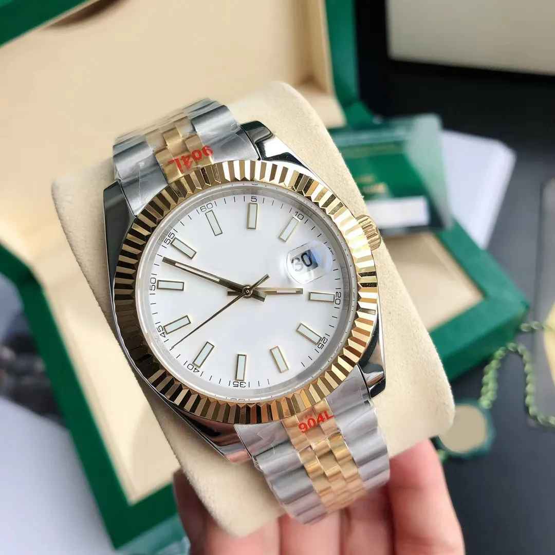 Luxury heren Watch 41 mm dames 36 mm horloges hoogwaardige roestvrijstalen riemontwerper Dames Watch Sapphire Glass Automatische mechanische beweging Montre Watch