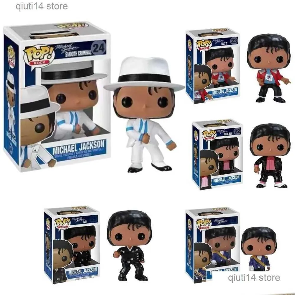 Aksiyon oyuncak figürleri funko pop michael jackson beat brlie jean kötü smooth hayranlar koleksiyon model oyuncaklar çocuklar için doğum günü hediyeleri drop de dhvhi