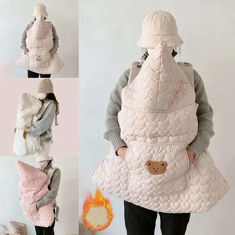 Couvertures Style coréen automne hiver bébé poussette couverture dessin animé épaissi chaud couette sac de couchage enfants sangles 1 PC