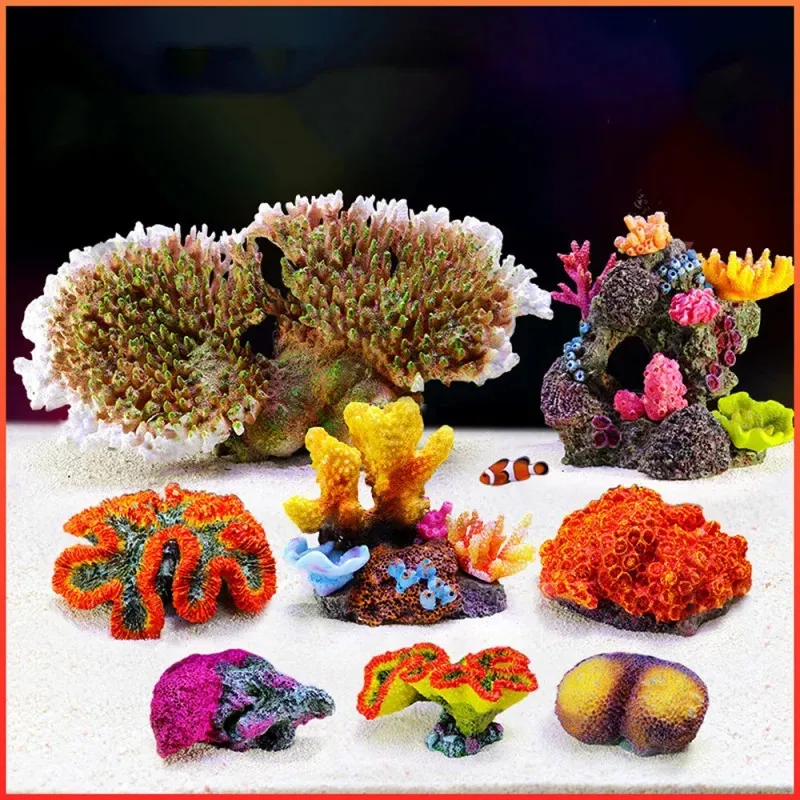 Coral Aquarium Decoration Artificial Coral Reef Harts Sea Plants Ornament Fish Tank Landscaping Aquascape Decor Accessories 231201