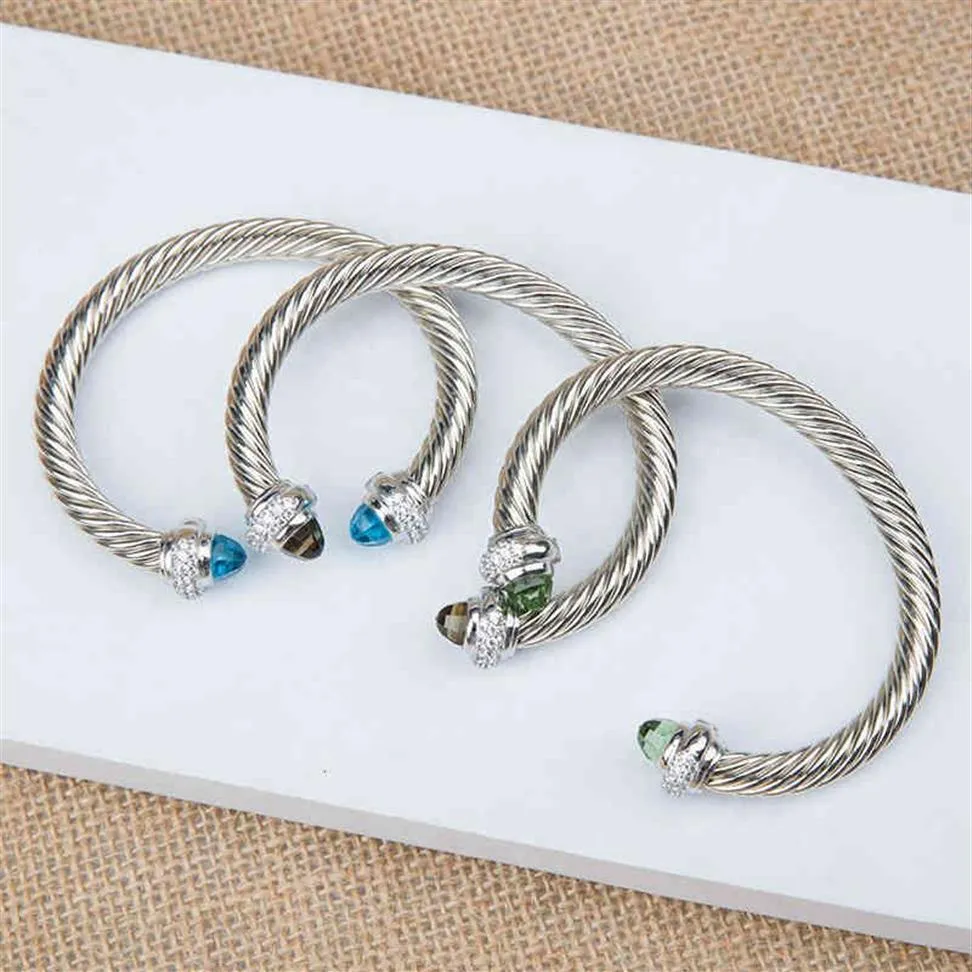 Bracelets réglables Bracelet Bracelet Charm Sliver Designer Bijoux De Mode Câble Classiques Princesse De Haute Qualité avec Améthyste Toap157O