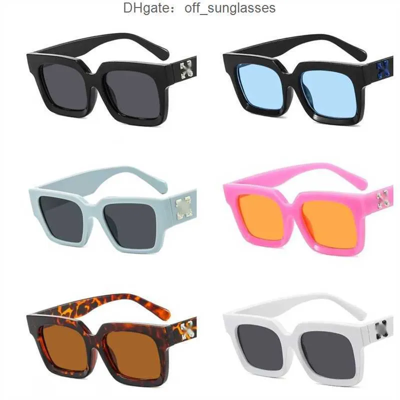 Offs Blanc Mode Luxe Cadres Lunettes De Soleil Marque Hommes Femmes Lunettes De Soleil Flèche x Cadre Lunettes Tendance Hip Hop Carré Lunettes De Soleil Sport Voyage Lunettes De Soleil A9XS