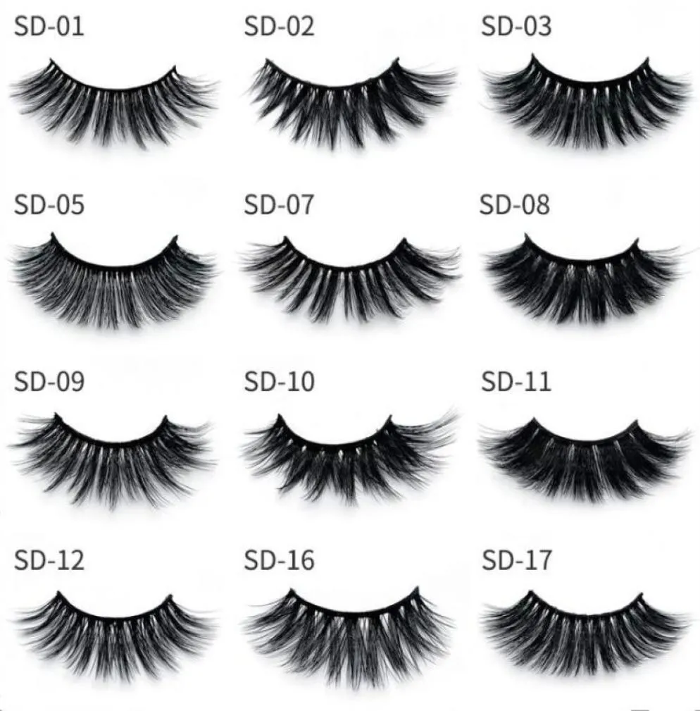 3D Eyelash 17 Styles Selling 1Pairlot Siberian Strip False Eye Lashes Extension Tools6878895