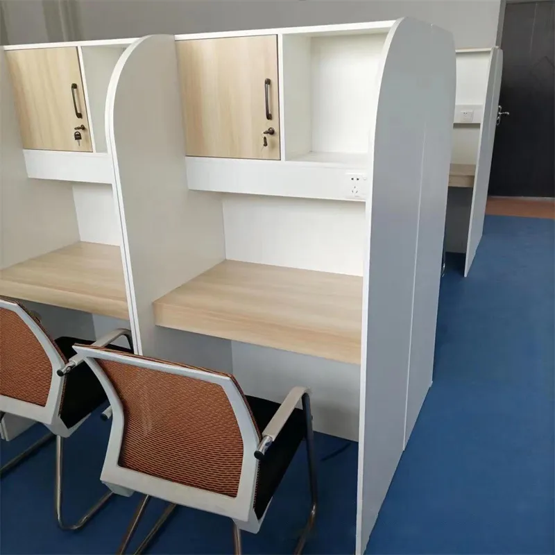 Self Study Room Study Desk Partition Enclosed Immersive Desk And Chair