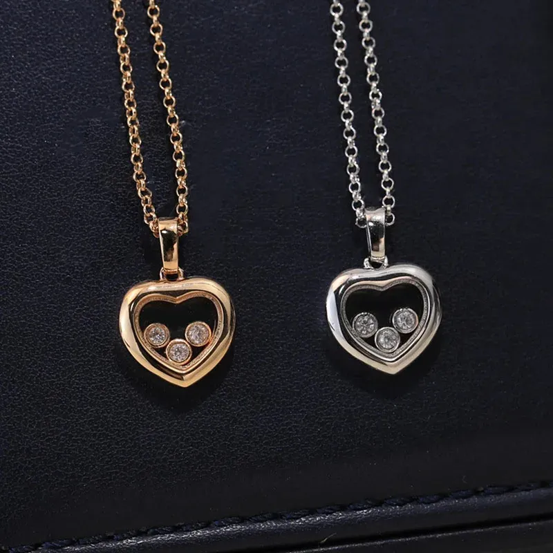 Collares pendientes que venden el collar en forma de corazón de la plata esterlina 925 para la fiesta de joyería de la marca de lujo de la moda de las mujeres regalo de Navidad 231130