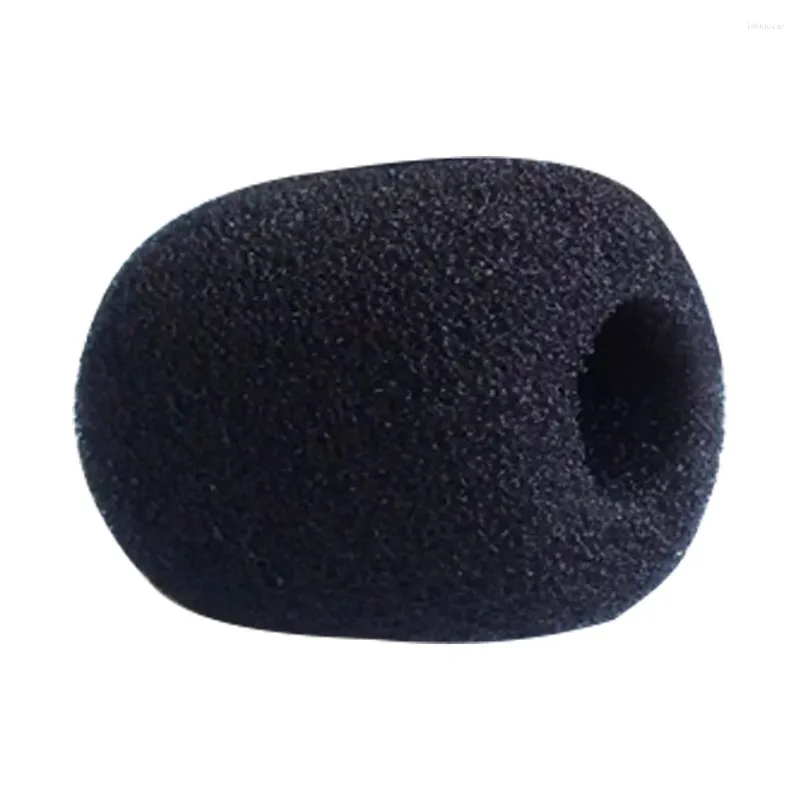 الميكروفونات 10pcs المنزل الملحقات السوداء العملية تقليل غطاء سماعات الرأس البديلة الزجاج الأمامي غطاء الميكروفون المصغر