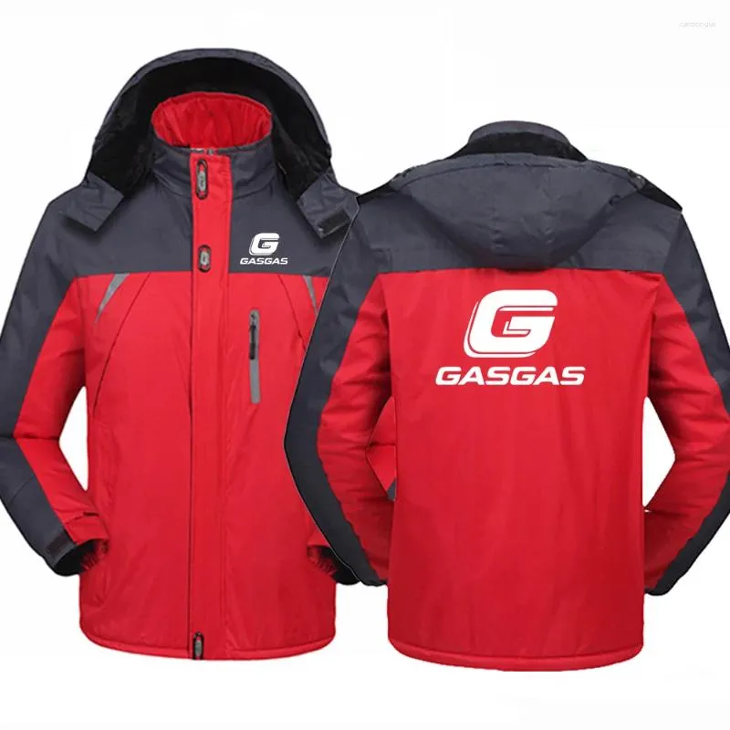Мужские толстовки с капюшоном для мотоциклов GasGas 2023, зимняя куртка, толстая ветровка, водонепроницаемая теплая уличная морозостойкая одежда для альпинизма