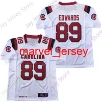 South Carolina Gamecock Football Jersey NCAA College Bryan Edwards White Black Size S-3XL All Stitched Youth Men