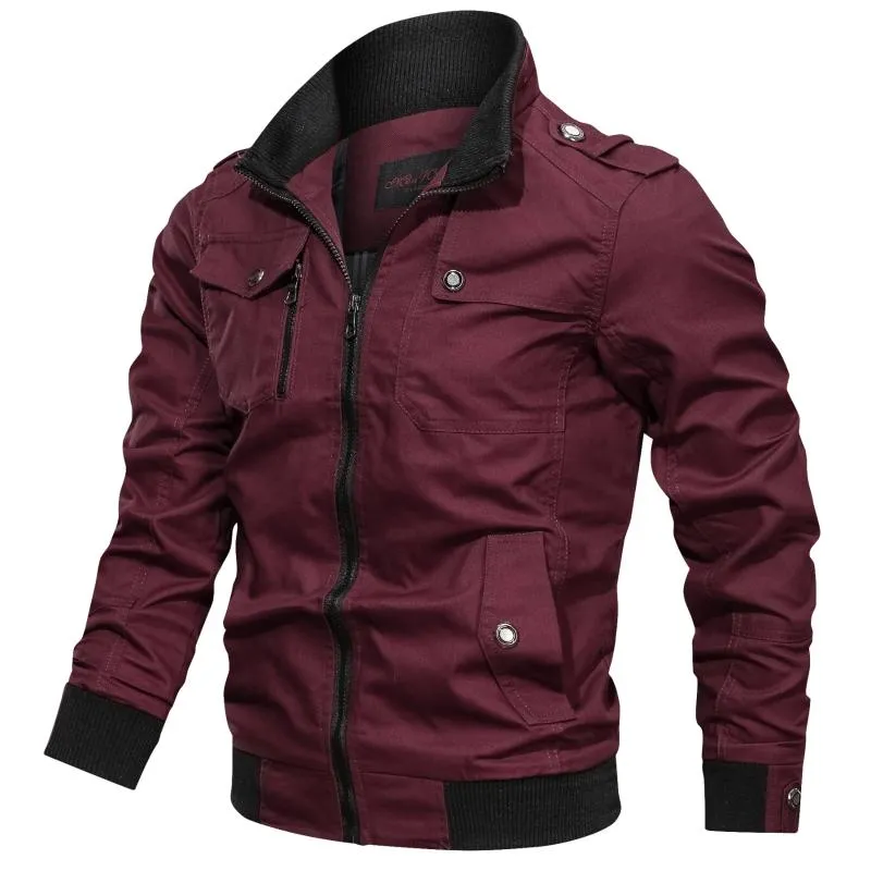 Mens Lightweight Cotton Tooling Jacket - Solid Color Autumn