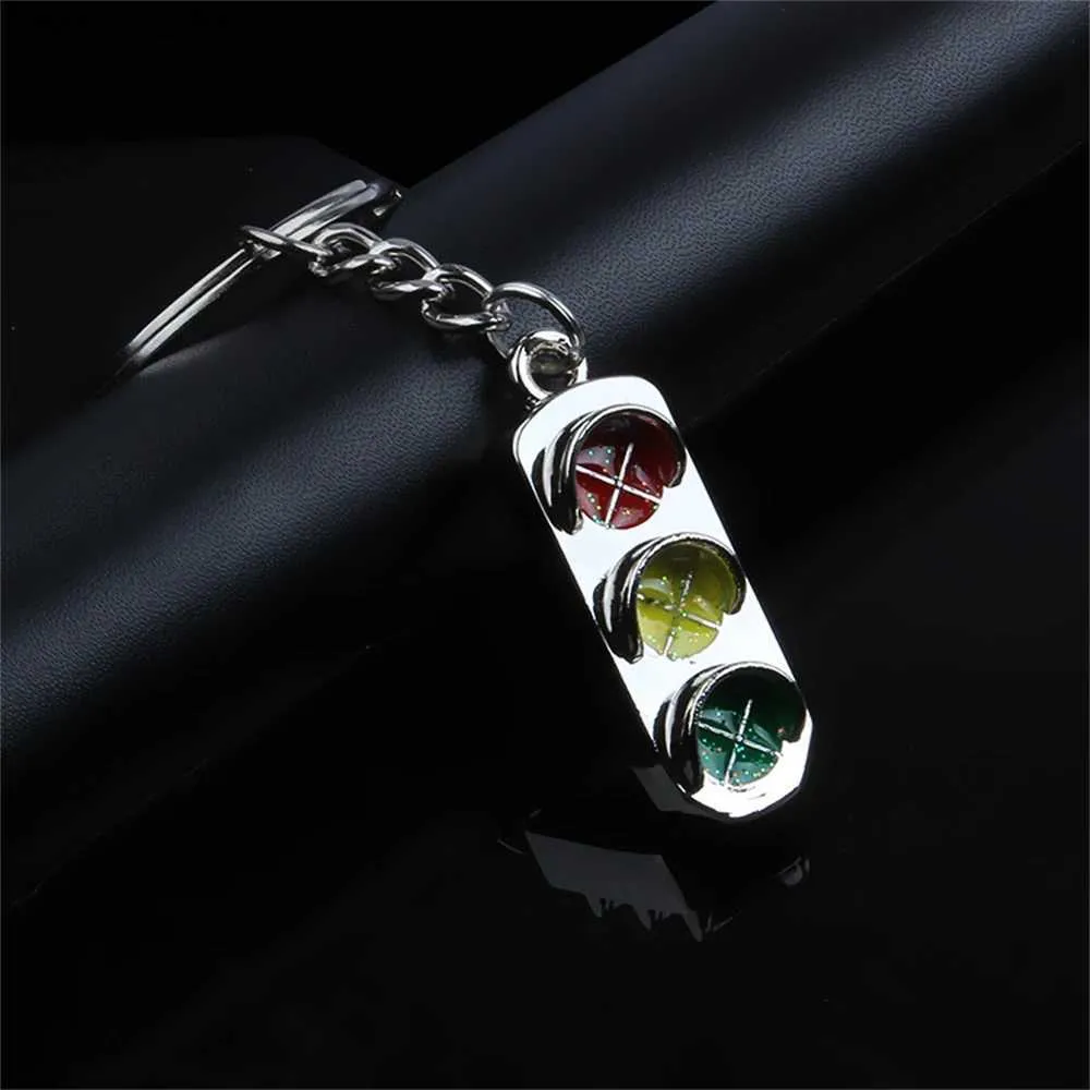 Keychains Lanyards Creative Lights Key Chain Women Men Key Holders Drive Safe Keyrings For Driver Special Gifts R231201