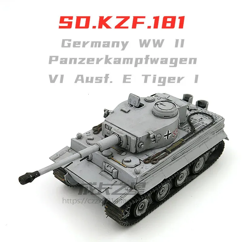 Diecast Model Car 172 WW2 Tyskland Prefabricerade Tiger Tank -modeller M1A2 Merkava Leopard 2A5 Assembly Tank Mode World of Tanks Military Toys 231201