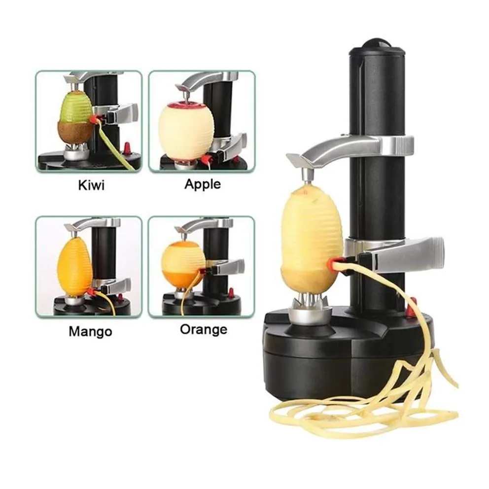 Elektrischer Kartoffelschäler, automatisch rotierender BPPLE-Schäler, automatischer Obst- und Gemüseschneider, Küchenschälwerkzeug, UK-Stecker 3048