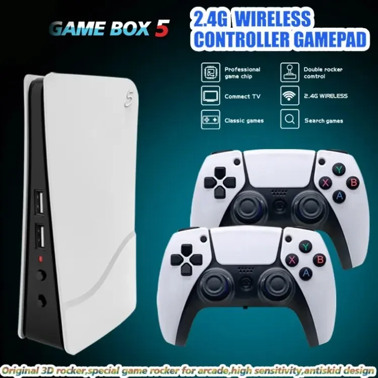 게임 박스 5 게임 콘솔 4K HD 비디오 40000 게임 P5 PSP/PS1/N64 용 게임 스틱