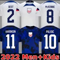 2022 PULISIC USAS tee soccer jersey word cup kits united states MGDZW 22 23 football shirts AARONSON 2023 REYNA McKENNIE MORRIS DEST YEDLIN