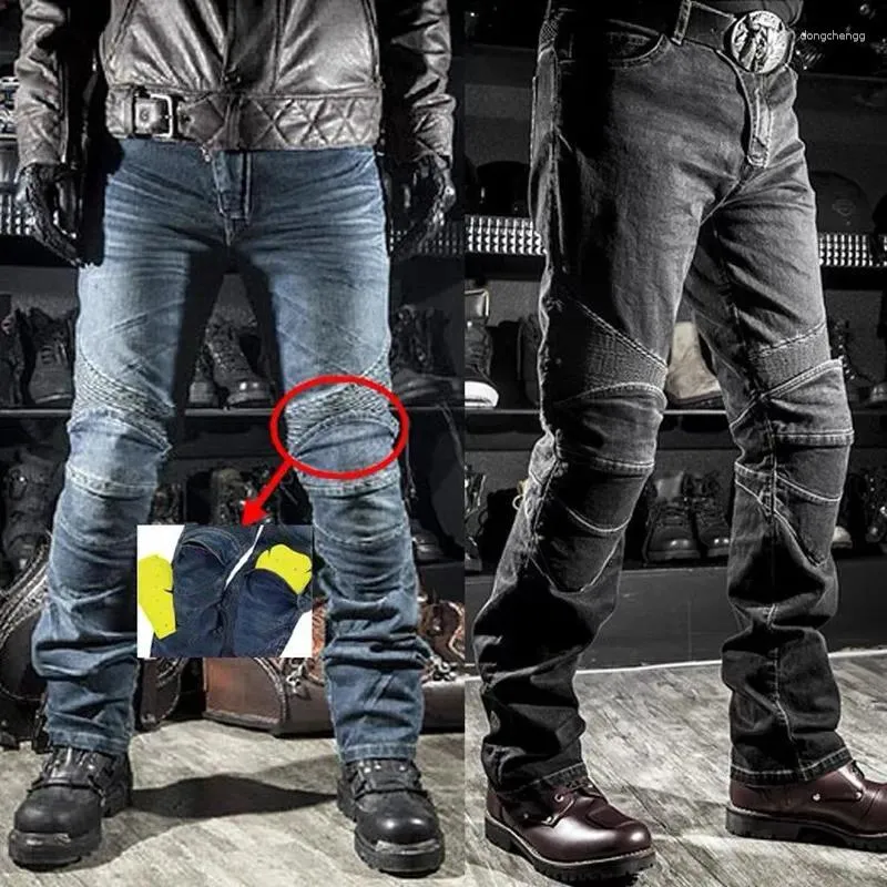 Jeans da uomo 5XL Plus Size Pantaloni da motociclista da motociclista neri da uomo Pantaloni originali elasticizzati da uomo Abbigliamento protettivo fuoristrada