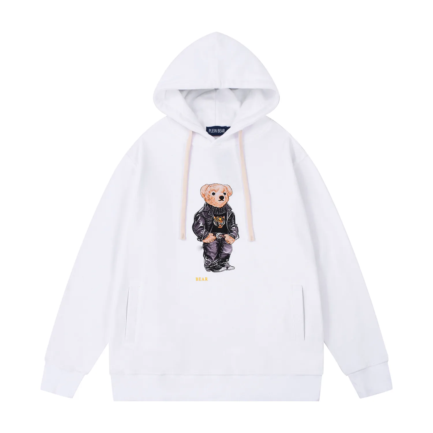 PLEIN BEAR Brand Men's Hoodies & Sweatshirts Warm Thick Sweatshirt Hip-Hop Loose Characteristic Pullover Teddy Bear Luxury Men's Hoodie 9004