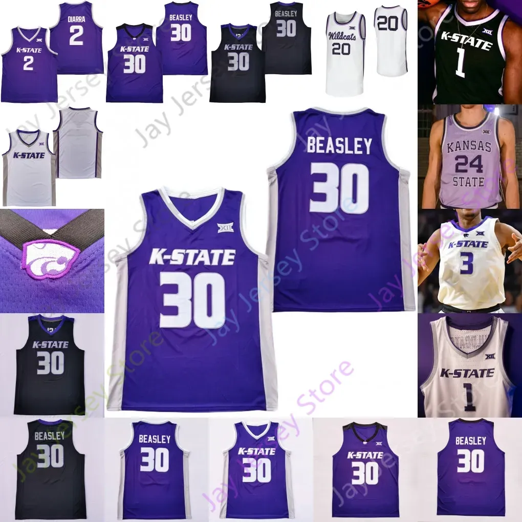 Kansas State Wildcats Basketball Jersey NCAA College Keyontae Johnson Markquis Nowell Nae'qwan Tomlin Beasley Sills N'An Carter Massoud