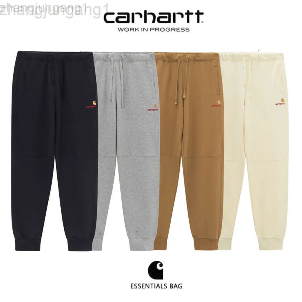Designer-Carhart-Hose Carharrt 2023 Neue Kaha-T-Buchstaben-gestickte lässige lockere Wei-Hose Paar gebundene Füße lange Hosen für Männer und Frauen