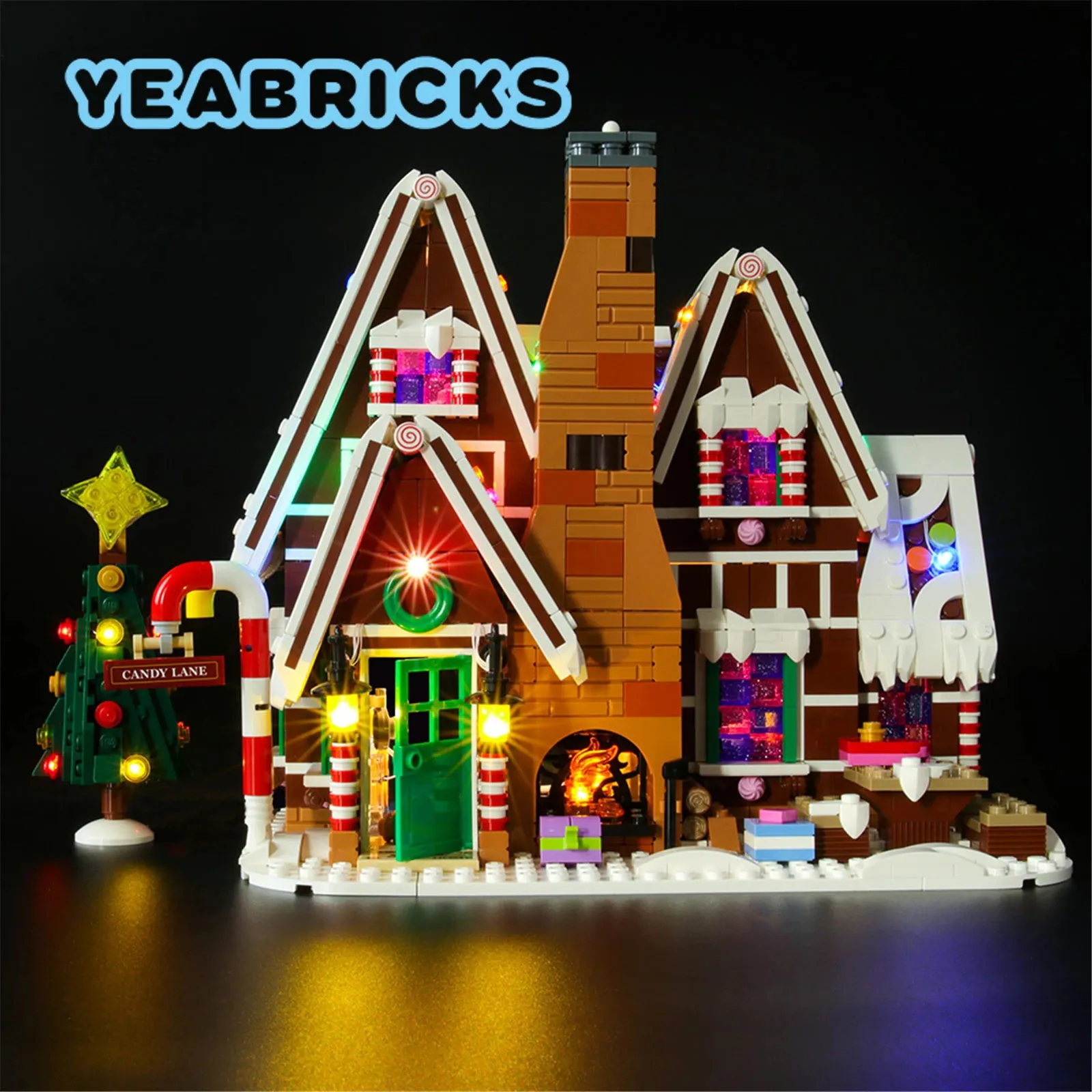 Kerstspeelgoedbenodigdheden YEABRICKS LED-lichtset voor 10267 Gingerbread House-bouwstenenset Exclusief het modelspeelgoed voor kinderen Kerstcadeau 231129