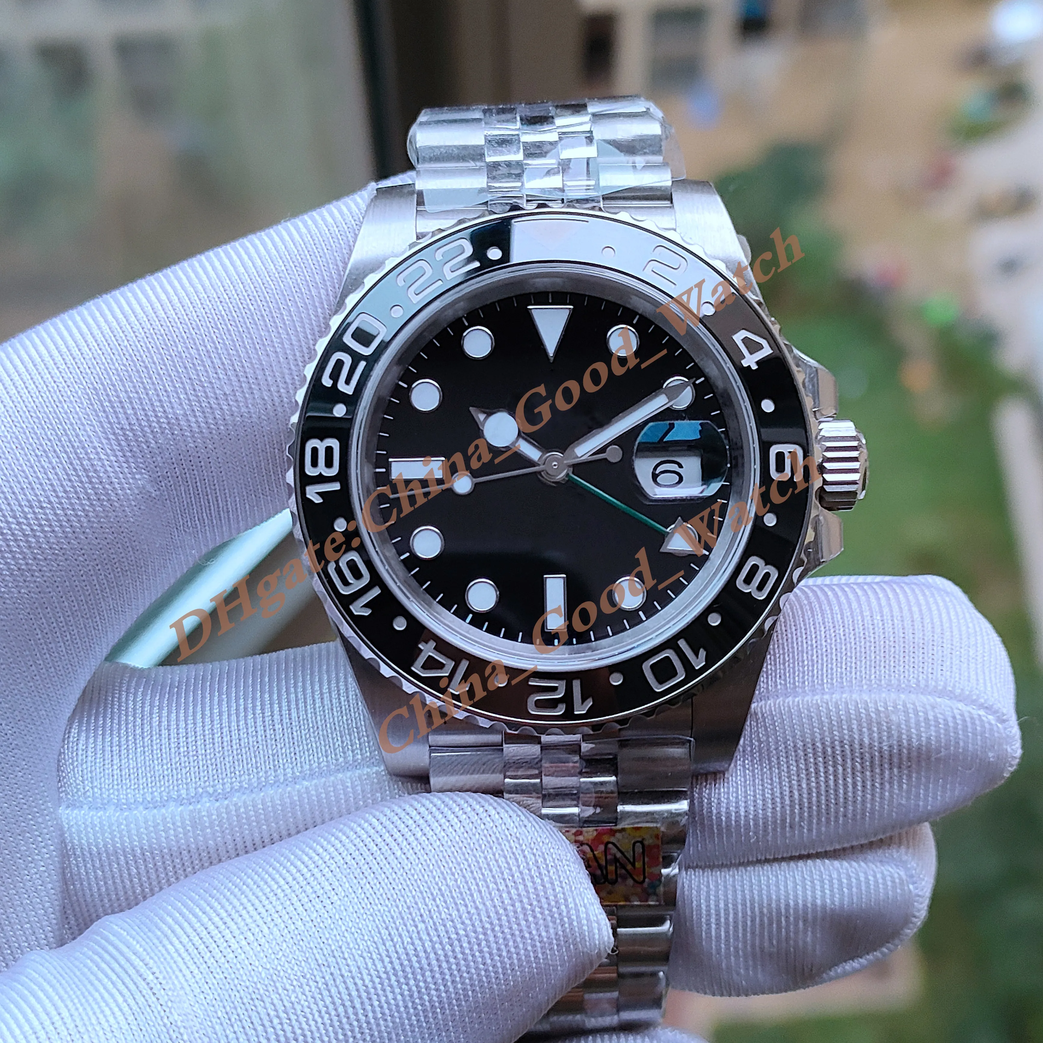 Orologio Meccanico Automatico Uomo, Pelle Marrone, Quadrante 42mm, Vetro Minerale, Stile Vintage