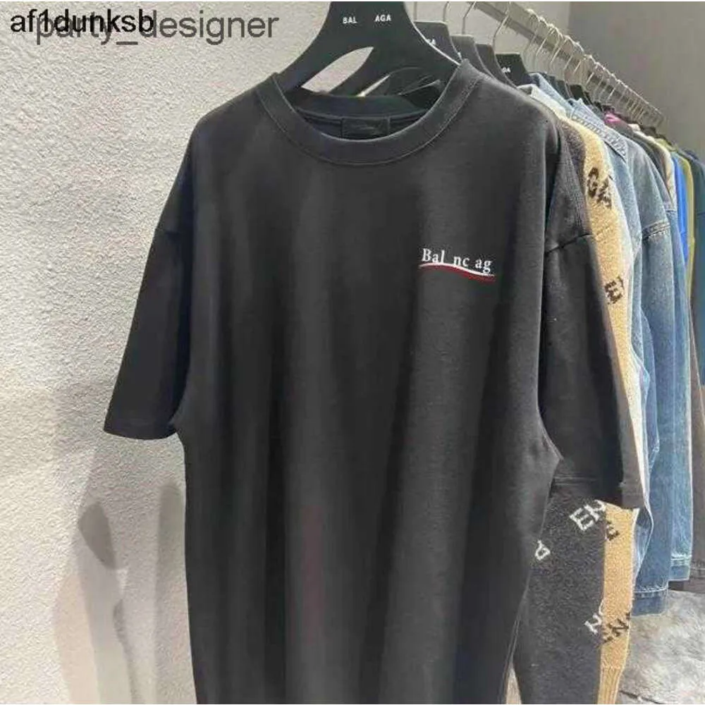 Paris Court France Impression Chemises Balencaigalies Europe Lettre De Luxe Graphique Balencigalies Designer Mode Hommes Hommes Manches Tshirt T Femmes 2b Vêtements Casua 5BG8