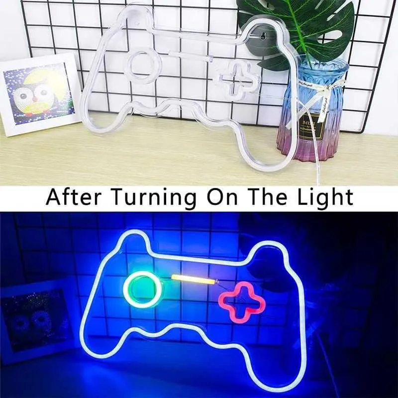 Custom Gaming LED Neon Sign Décoration murale Gamer Room Neon Lamp Night  Lights pour Club Bar Home Party Decor Cadeaux d'anniversaire