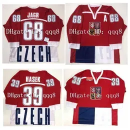 q888 1998 CZECH REPUBLIC Hockey Jersey DOMINIK HASEK JAROMIR JAGR Custom Any Name Number Stitching Custom Size S-4XL