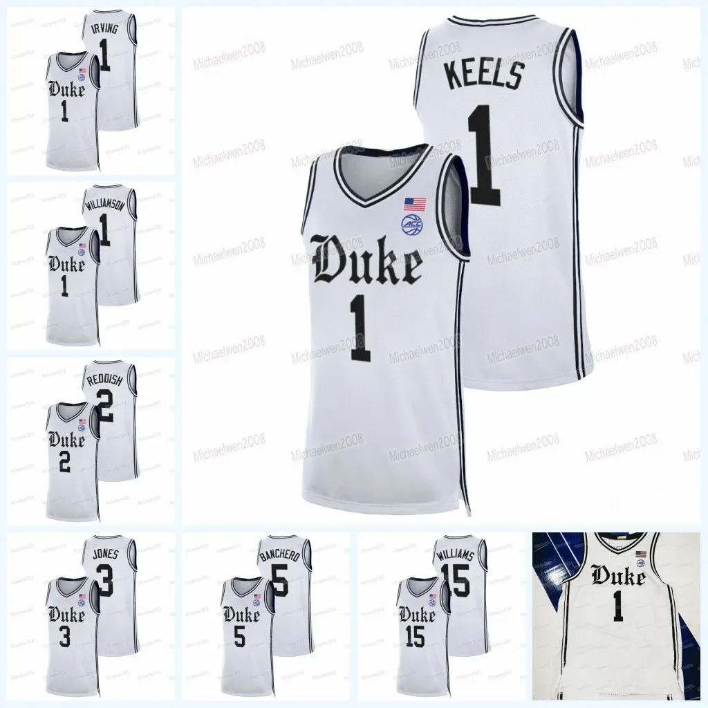 NCAA Blue Devils 2021-22 Limited basketbalshirt Kyrie Irving Jayson Tatum Trevor Keels Grant Hill Jeremy Roach Griffin Mark Willi