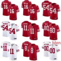 Football Jerseys Men Women Youth ````54  Warner 16 Joe Montana 8 Steve Young 80 Jerry Rice 11 Brandon Aiyuk