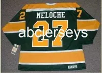 Custom Men Youth women Vintage #27 GILLES MELOCHE California Golden Seals 1972 CCM Hockey Jersey Size S-5XL or custom any name or number