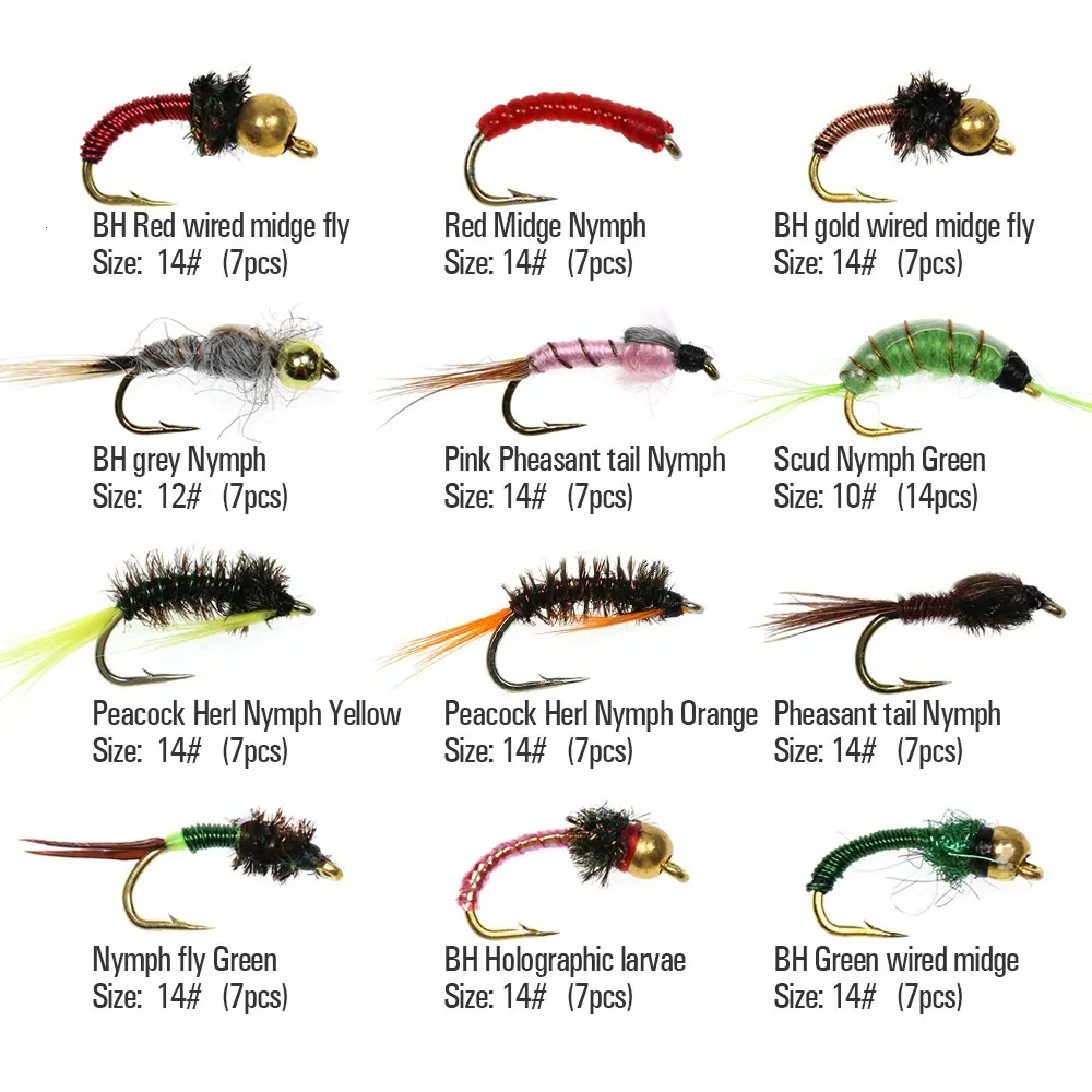 Baits Lures ICERIO Scud Nymph Midge Larvae Box Set Fly Fishing Flies Trout  Grayling Panfish Lure Carp Artificial Fish Bait 231130 From Zhong07, $35.5