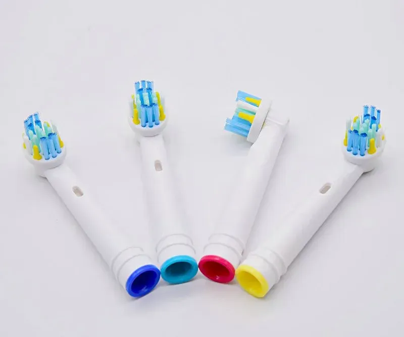 4*Pcs Pack Brush Heads For Oral-B Electric Toothbrush Fit Advance Power/Pro Health//3D Excel/Vitality Precision Clean Replacement Compatible EB-25P EB -17P EB -50P