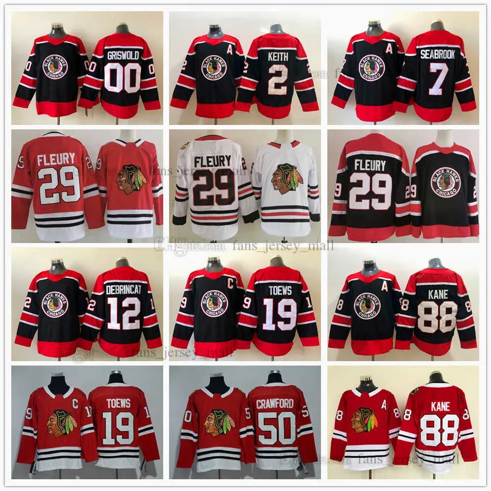 Bordado Hóquei no Gelo 19 Jonathan Toews 29 Marc-Andre Fleury Jerseys 7 Brent Seabrook 88 Patrick Kane 10 Patrick Sharp 77 Kirby Dach 12 Alex