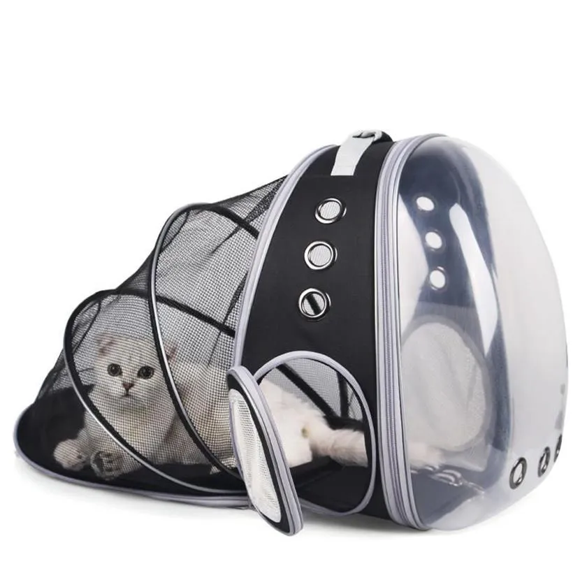 Coprisedili per auto per cani Borsa da viaggio spaziale espandibile traspirante di alta qualità Zaino per gatti QET CARRIER trasparente portatile per2798