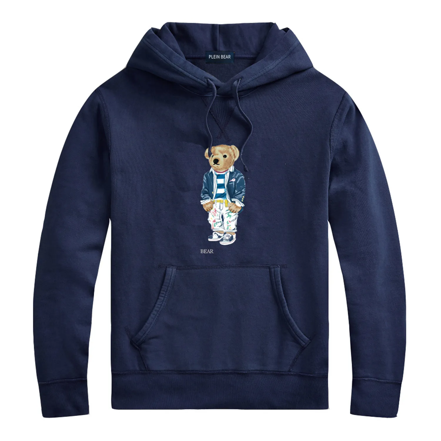 PLEIN BEAR Brand Men's Hoodies & Sweatshirts Warm Thick Sweatshirt Hip-Hop Loose Characteristic Pullover Teddy Bear Luxury Men's Hoodie 9056