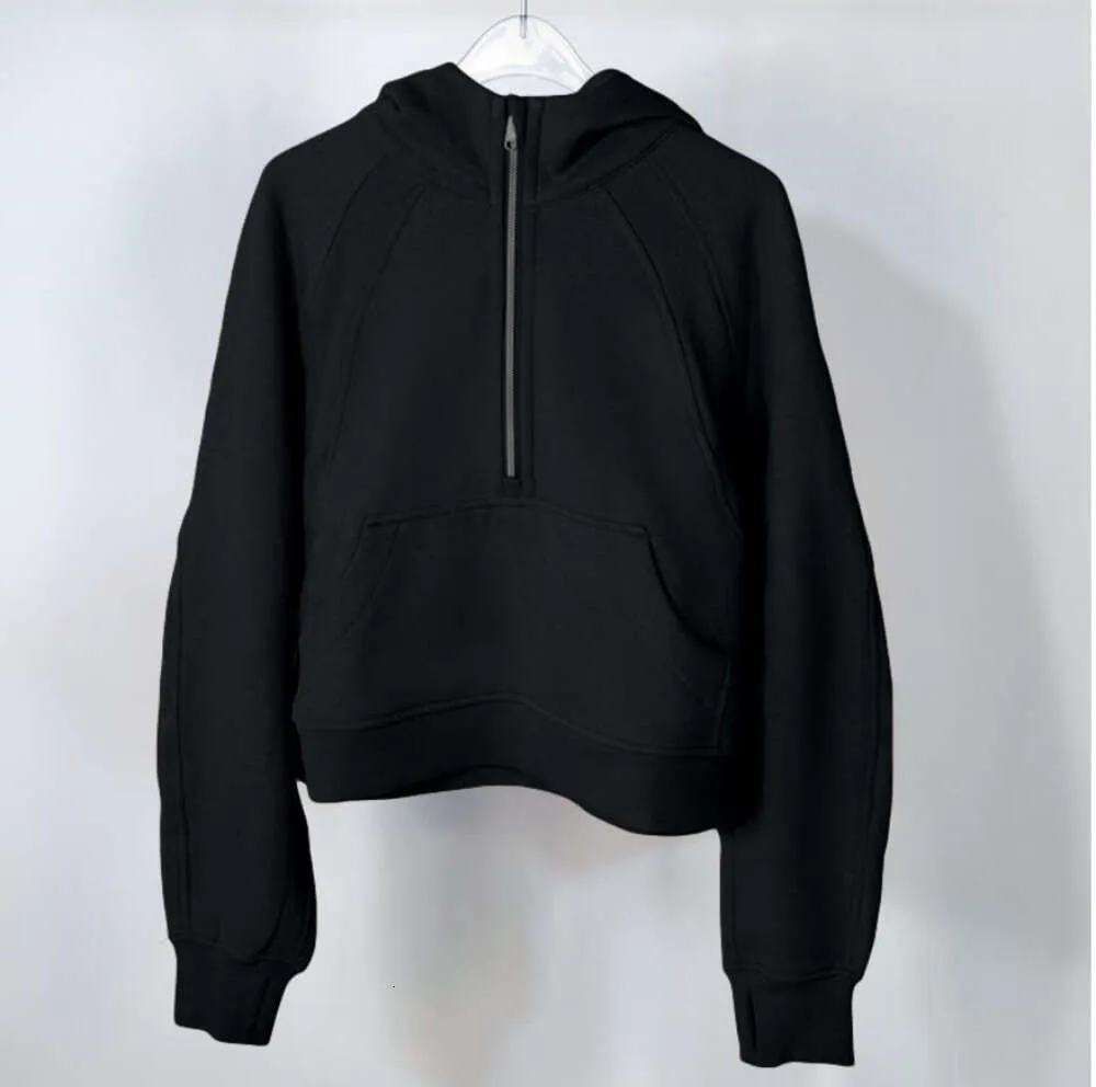 LU-220 Spor Palto Kadınlar Yarım Zipper Hoodie Sweater Gevşek Çok yönlü gündelik beyzbol takım elbise fitness yoga spor kıyafetleri ceket üst 2023 ücretsiz gönderim11551