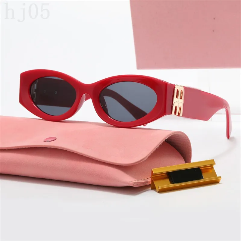 Occhiali da sole vintage firmati per donna occhiali da sole di lusso miu outdoor street sonnenbrille occhiali da guida tonalità occhiali da sole designer da donna cornice ovale hj07