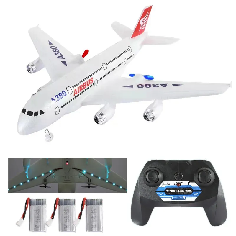 지능형 UAV 에어 버스 A380 보잉 747 RC 비행기 원격 제어 장난감 24G 고정 날개 비행기 자이로 야외 항공기 모델 선물 선물 231201