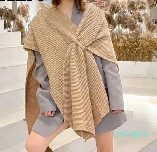 Scarves Knit Shawl Multi Functional Scarf Cardigan Coat Women Warm Wrap Loose Casual Office Lady American Fashion Korean Fall Winter