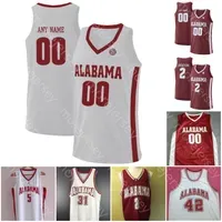 College WearsCustom Alabama Crimson Tide Basketball Jersey NCAA College Kira Lewis Jr. Shackelford Davis Jaylen Forbes Gary Hawkins Sexton S