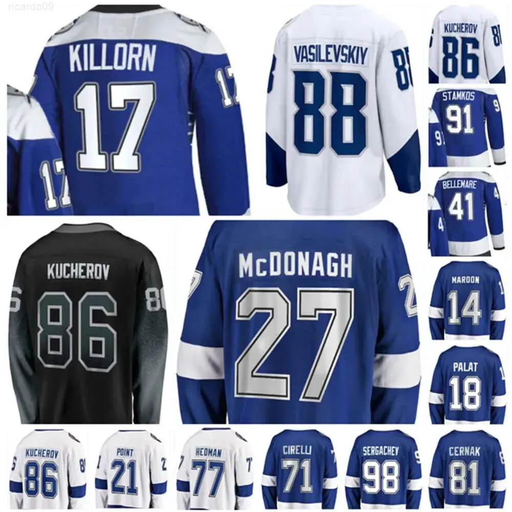 Hockey Jersey Tampa Nikita Kucherov Bay Brayden Point Brandon Hagel Victor Hedman Steven Stamkos Nicholas Paul Mikhail Sergachev Lightning Darren Raddysh