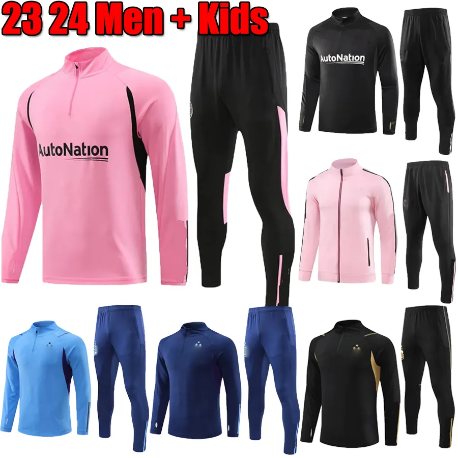 23 24 Inter Miami FC trainingspak MESSIS Soccer heren kinderen 2023 2024 Argentinië voetbal trainingspak Inter Miami Half pull en long pull windscherm training sportkleding