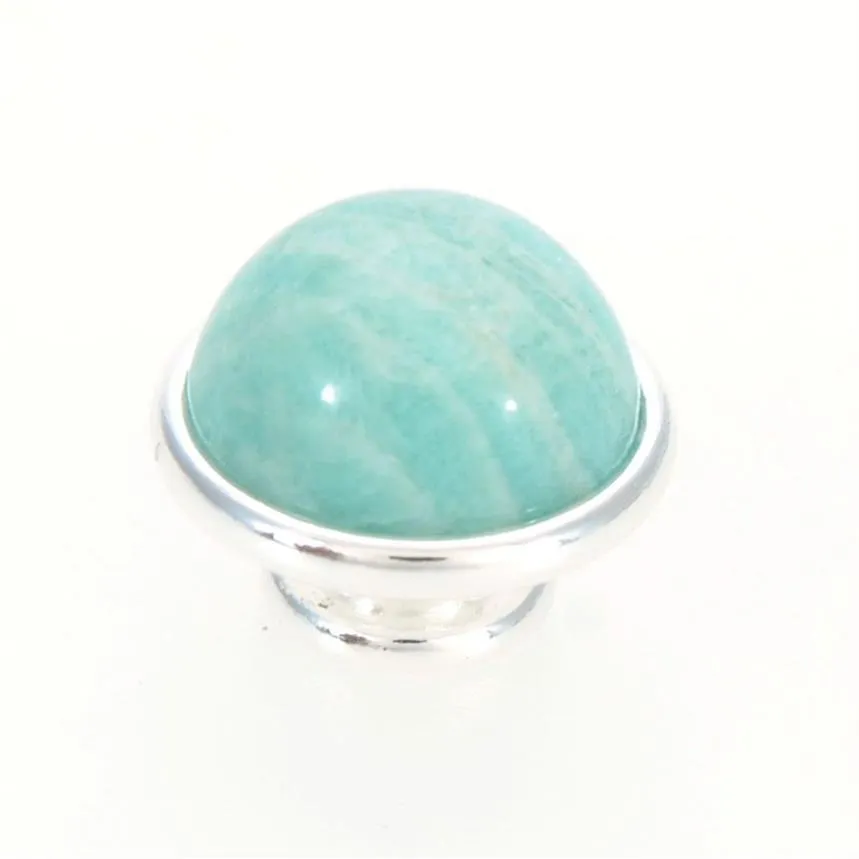 Amazonite JewelPops för Kameleon Jewelry Armband Halsbandsring 925 Silver Plating232o