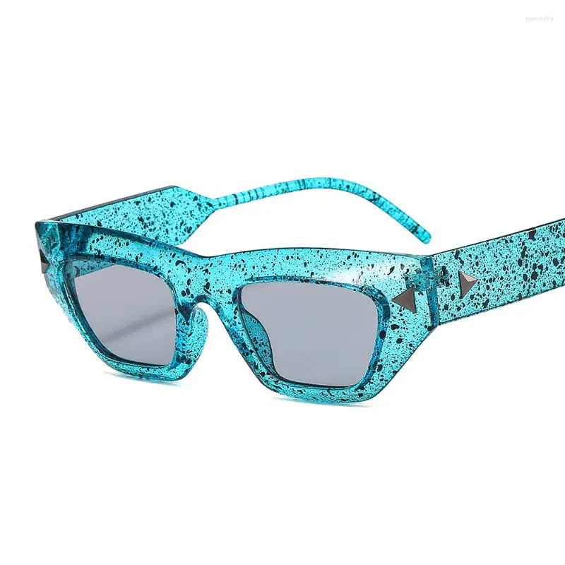 Sunglasses 2023 Small Cat Eye Spotted Women Vintage Shades Brand Designer Gafas Luxury Sun Glasses UV400 Eyewear Oculos