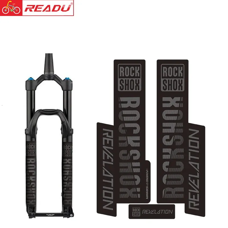 Cykelgrupper Rockshox Revelation Mountain Bike Front Fork Sticker MTB Fork Decal Bicycle Accessories 231130