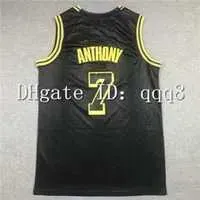  Basketball Jersey James 6 Lebron Russell 0 Westbrook Carmelo 7 Anthony Jersey Dikembe 55 Mutombo Purple Yellow White B