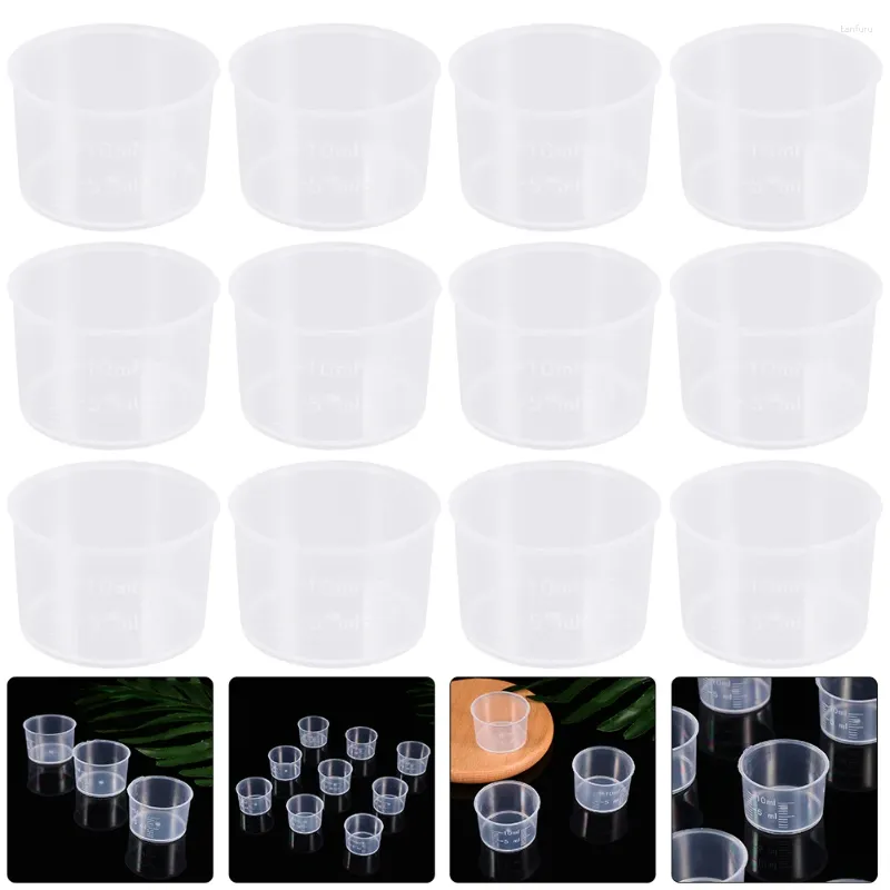 Outils de mesure Conteneurs de 1 oz Couvercles Petite tasse Gobelets jetables Appartement Essentials