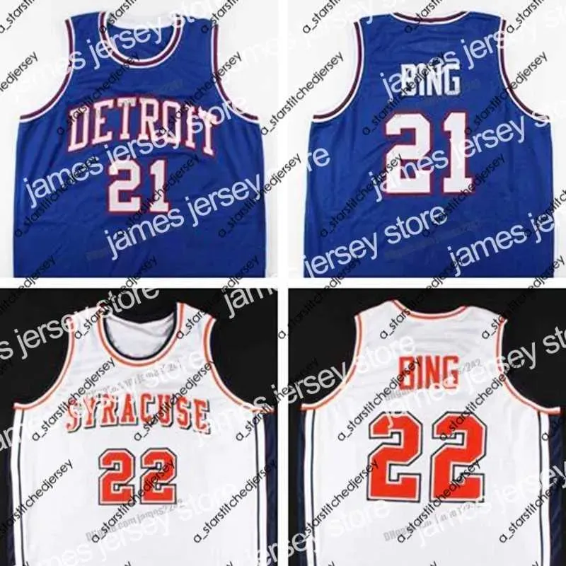 Jerseys Custom retro Dave Bing #21 #22 College Syracuse Orange Basketball Jersey Ed White Blue Any