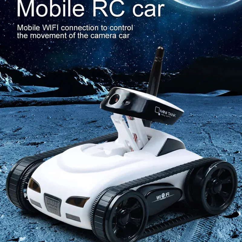 Elektryczny/RC Car RC Camera Zbiornik FPV Wi-Fi W czasie rzeczywistym Mini RC Car HD Kamera wideo zdalny robot samochód Inteligentna aplikacja bezprzewodowa zabawki 231130