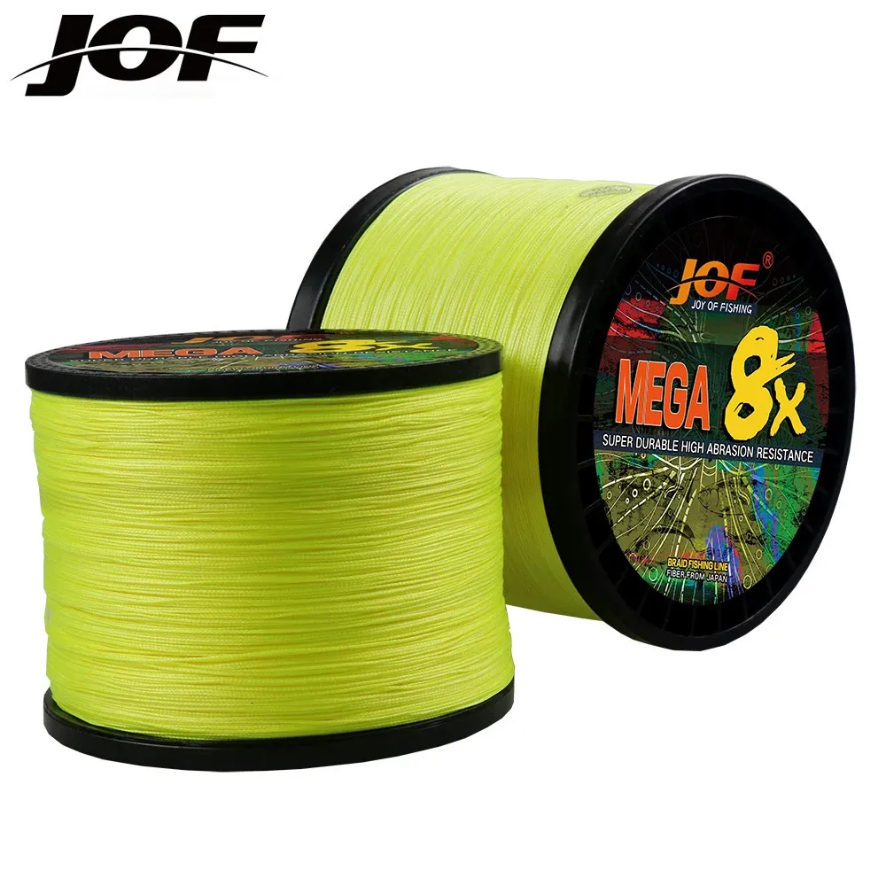 Geflochtene Linie JOF 500M 1000M 8 Stränge Super Starke 8 Geflochtene Angelschnüre PE Multifilament Für Karpfen Angeln draht Seil Schnur Pesca 231201